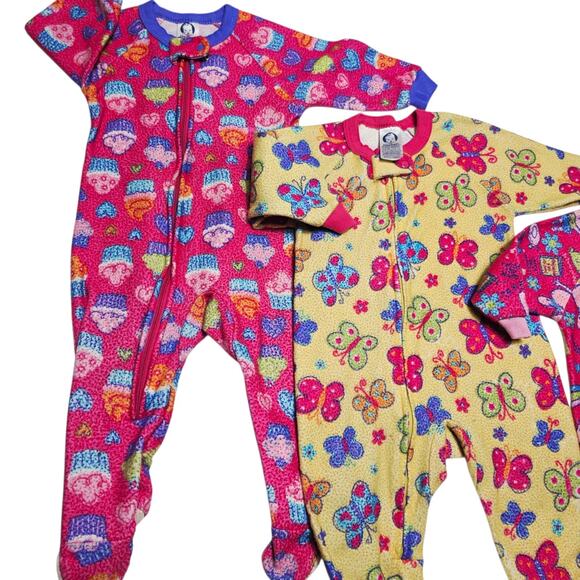 Vintage Gerber Infant Baby Sleeper Footie Pajamas Size 12 Months Girls -Lot Of 3 - Picture 4 of 6